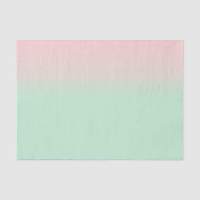 Pastel Ästhetik verschlungene rosa Minze grün Seidenpapier (Vorderseite)