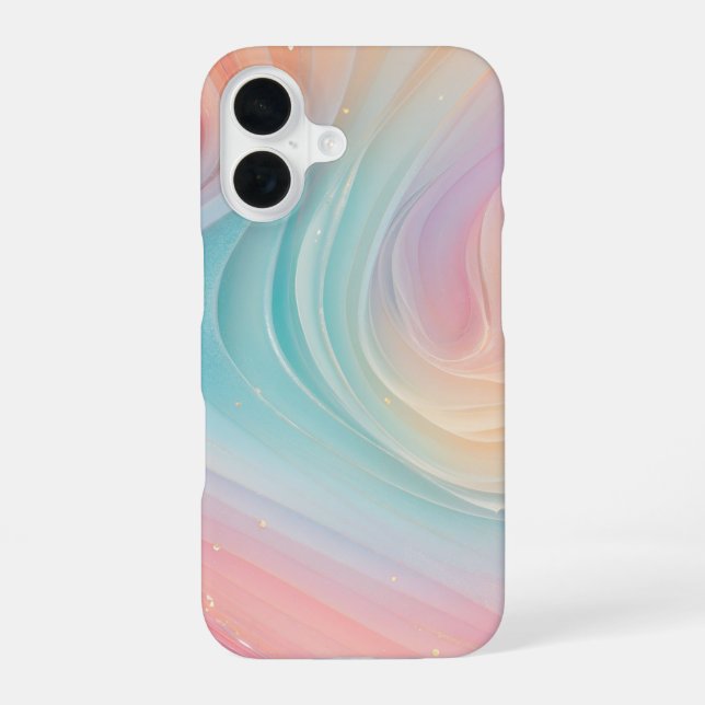 Pastel Aurora Swirl Phone Case iPhone 16 Hülle (Rückseite)