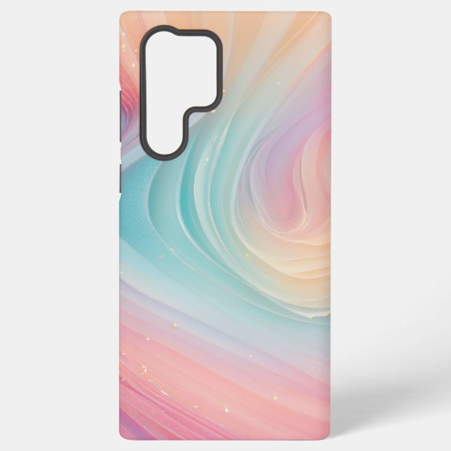 Pastel Aurora Swirl Phone Case Samsung Galaxy Hülle (Rückseite)
