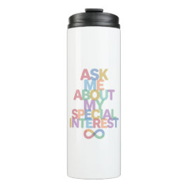 Pastel Autism Special Interest Infinity Design Thermosbecher