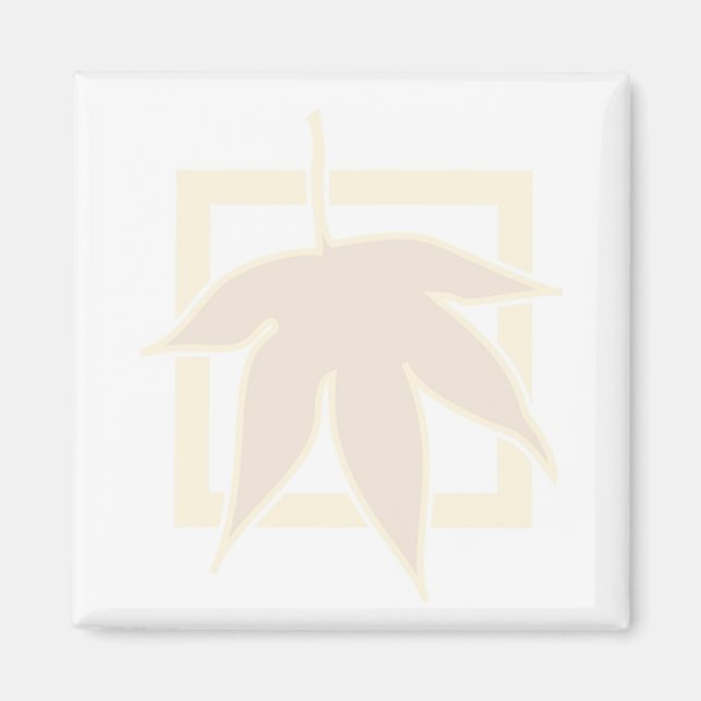 Pastel Autumn Maple Leaf Magnet (Vorne)