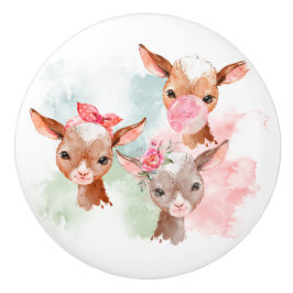 Pastel Baby Goats Keramikknauf