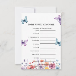 Pastel Baby Wort Ramming Baby Dusche Spiel