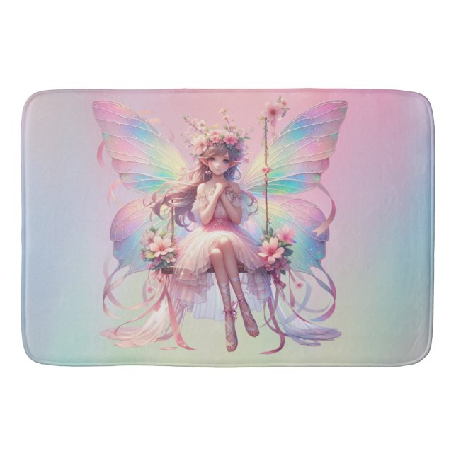Pastel Ballerina Fairy Princess Girls Badematte (Vorderseite)