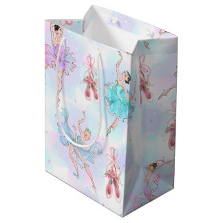 Pastel Ballet Dancers  Mittlere Geschenktüte