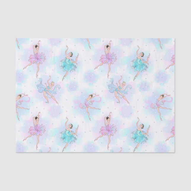 Pastel Ballet Dancers Seidenpapier (Vorderseite)