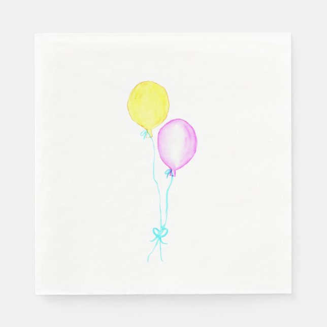 Pastel Balloons Napkins Serviette (Vorderseite)