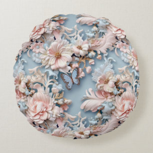 Pastel Baroque Rundes Kissen