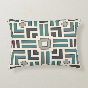 Pastel Basket Weave Motif Überlappende Streifen Dekokissen