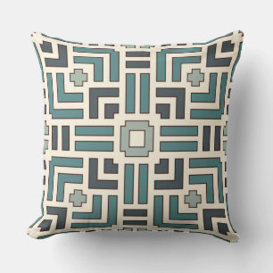 Pastel Basket Weave Motif Überlappende Streifen Kissen