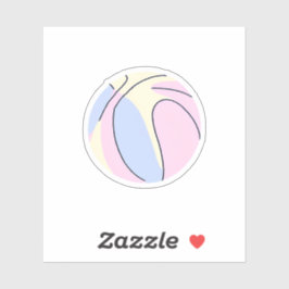 Pastel Basketball Aufkleber
