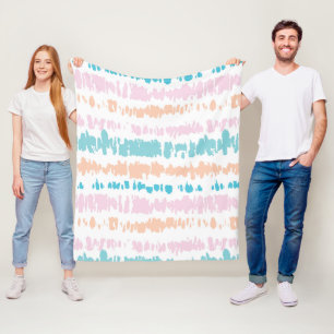 Pastel Batik Muster Fleecedecke