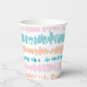 Pastel Batik Muster Pappbecher