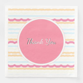 Pastel Beach Wedding Streifen Serviette