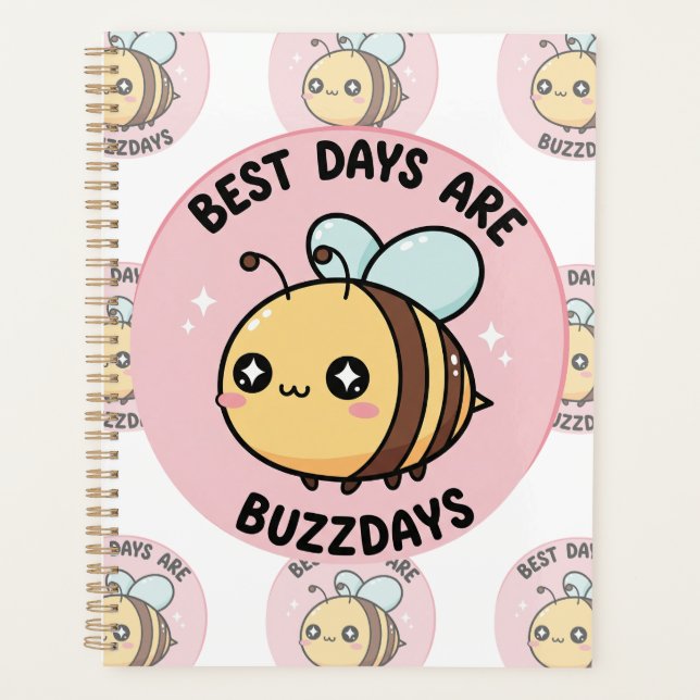 Pastel Bee Journal – Minimal Aesthetic Notebook (Devant)