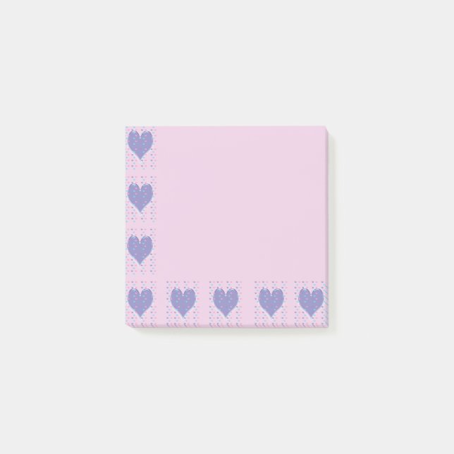 Pastel Big Heart Small Hearts Design Post-It Notes (Devant)