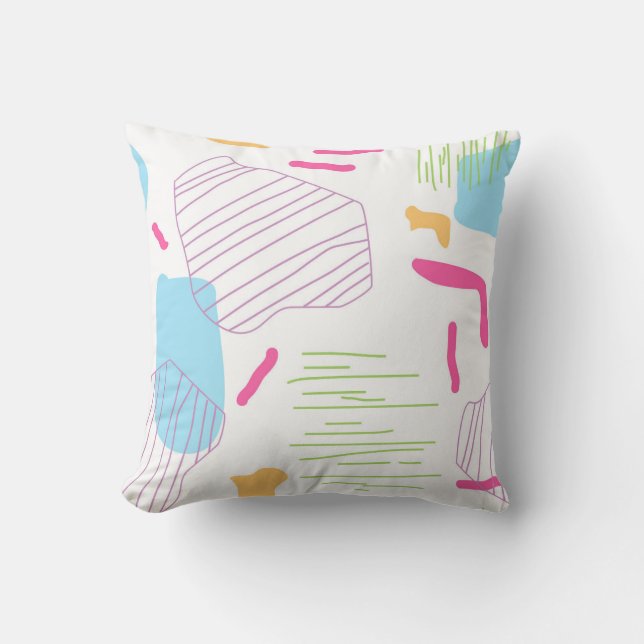 Pastel Bio Geometric Kissen (Vorderseite)