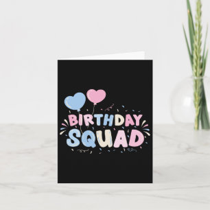 Pastel Birthday Squad für Geburtstagsparty Karte