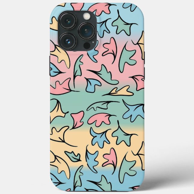 Pastel Blätter farbenfroh Case-Mate iPhone Hülle (Rückseite)