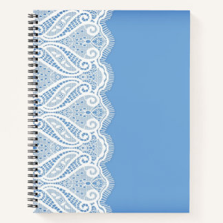 PASTEL BLAU MIT WEISSER FLÄCHE AUSSEHEN GRENZE NOTIZBUCH