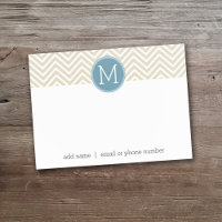 Pastel Blau und Linen Chevrons Custom Monogram