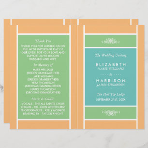 Pastel Block - Programme de mariage aux couleurs t