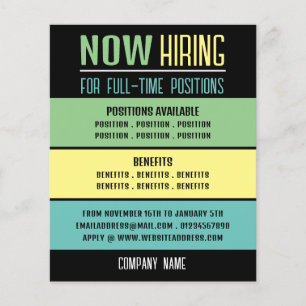 Pastel Blocks Job Vacancy Rekrutierung Werbung Flyer