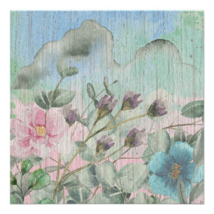 Pastel Bloom: Eine Aquarellensinfonie Poster