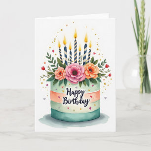 Pastel Bloom Geburtstagskarte Karte