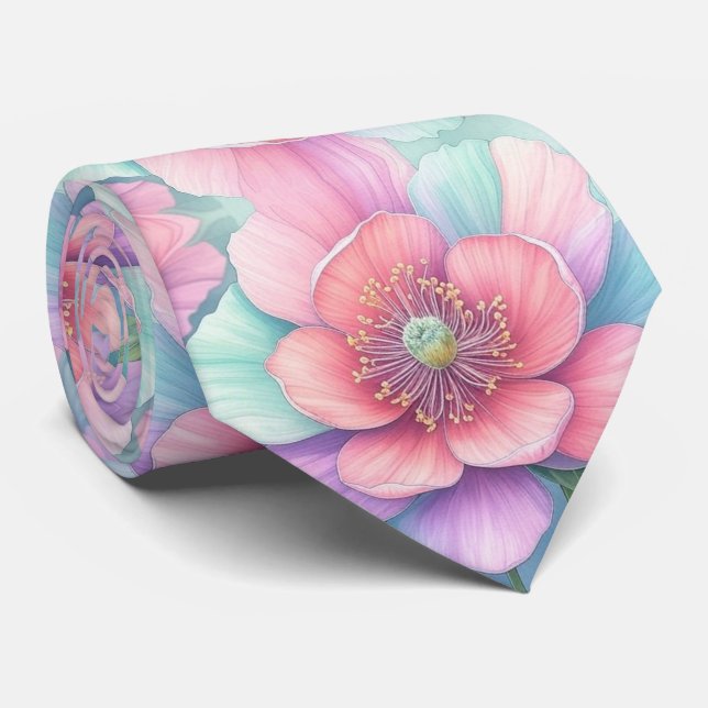 Pastel Bloom Krawatte (Gerollt)