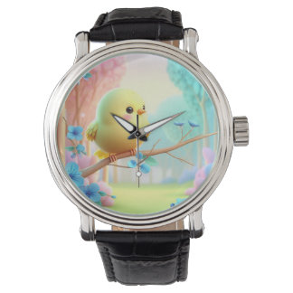 Pastel-Bloom-Schlüsselanhänger — Floraler Charme f Armbanduhr