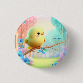 Pastel-Bloom-Schlüsselanhänger — Floraler Charme f Button
