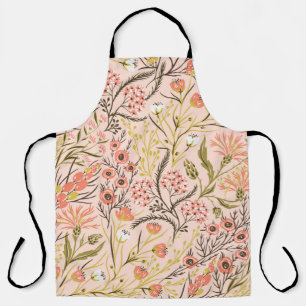 Pastel Blooming Blume Vintages Muster Schürze