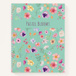 Pastel Blooms SpiralNotebook Notizbuch