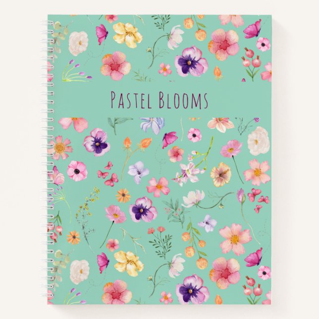 Pastel Blooms SpiralNotebook Notizbuch (Vorderseite)