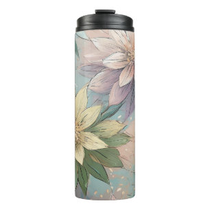Pastel Blossom Burst: Muster für Blumenexplosionen Thermosbecher