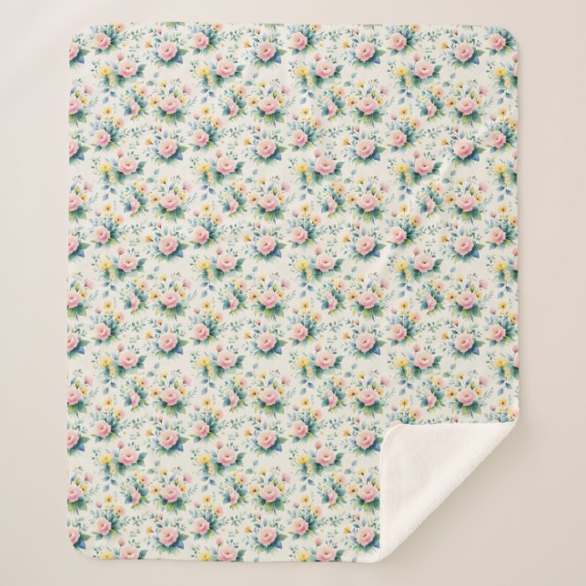 pastel blossom field sherpadecke (Vorderseite)
