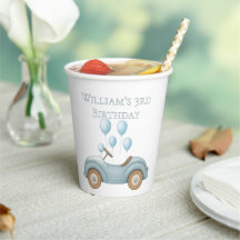 Pastel Blue Balloons & Car Geburtstagsparty -