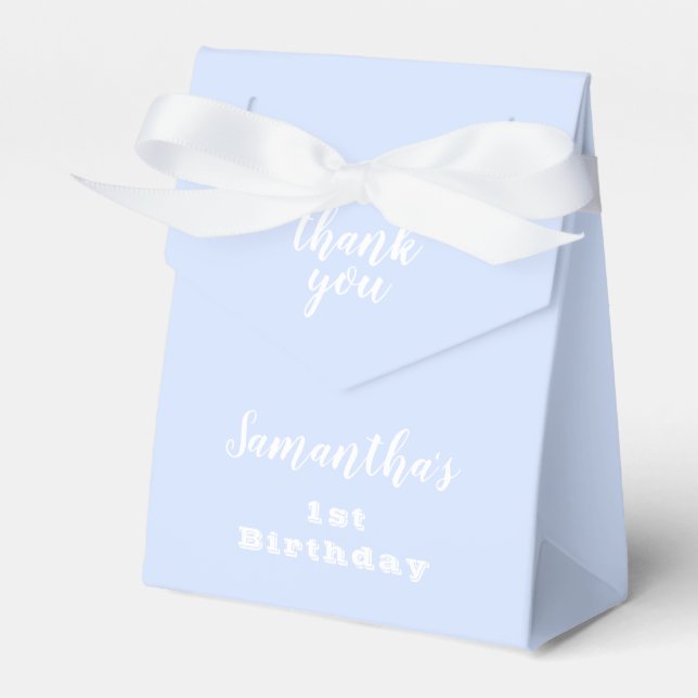 Pastel Blue Birthday Vielen Dank Geschenkschachtel (Vorderseite)