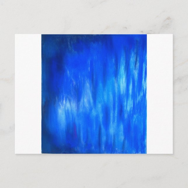 Pastel Blue Blaze (abstrakter Expressionismus) Postkarte (Vorderseite)