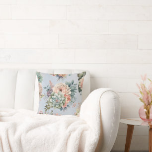 PASTEL BLUE BOUQUET PILLOW KISSEN