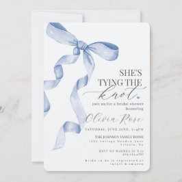 Pastel Blue Coquette Bow Brautparty Einladung