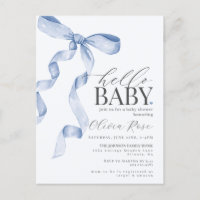 Pastel Blue Coquette Bow Girl Baby Dusche laden