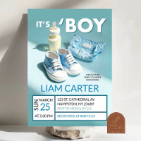Pastel Blue Es ist eine Baby Sneaker Baby Dusche