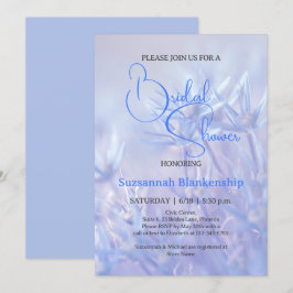 Pastel Blue Floral Background Brautparty Einladung