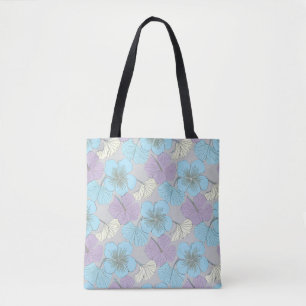 "Pastel Blue Floral Totbeutel Tasche