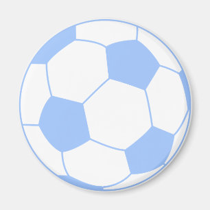 Pastel Blue Fußball Magnet
