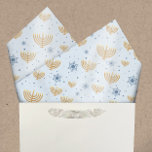 Pastel Blue Hanukkah Menorah Star von David Patter Seidenpapier<br><div class="desc">Unser Hanukkah Gewebe Papier Design verfügt über eine goldene Wasserfarbe Menorah und Star of David Muster Set auf einem pastellblauen Hintergrund. Die Hintergrundfarbe kann buchstäblich in eine beliebige Farbe geändert werden! Wählen Sie einfach das Werkzeug nach Ihren Wünschen aus. #Hanukkah #GiftWrap</div>