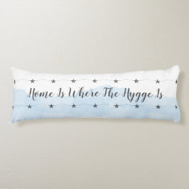 Pastel Blue Hygge zitieren Cosy Zuhause Seitenschläferkissen
