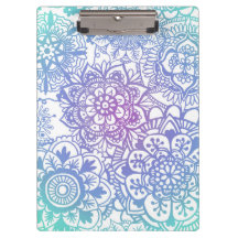 Pastel Blue Lila Mandala Pattern